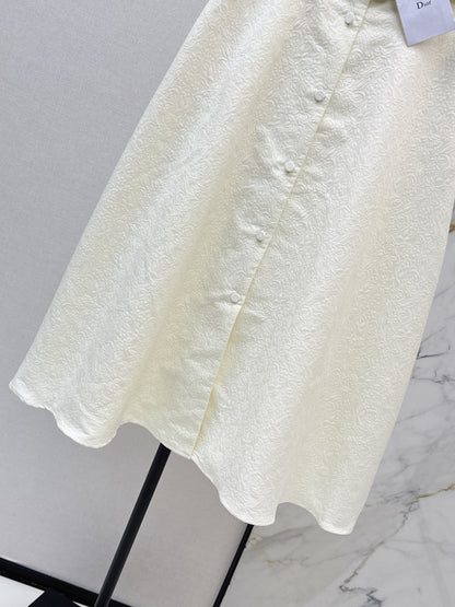 Umbrella-shaped high-waisted midi skirt