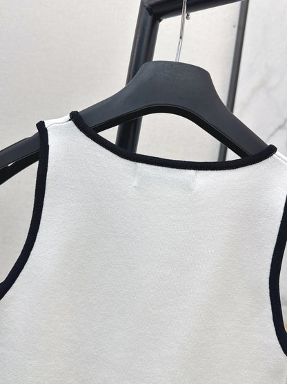 Letter Knit Vest