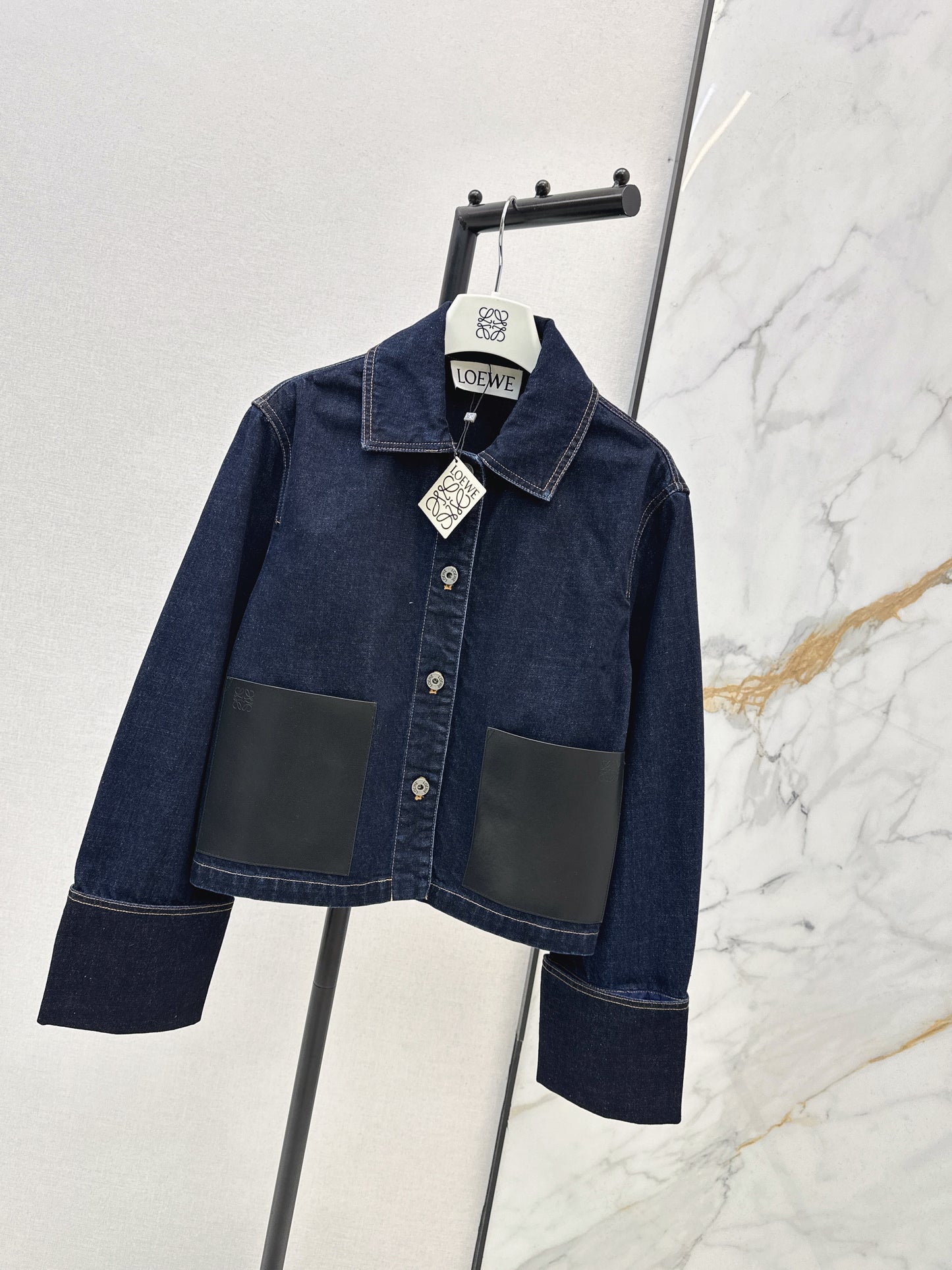 Denim Rolled-Sleeve Jacket