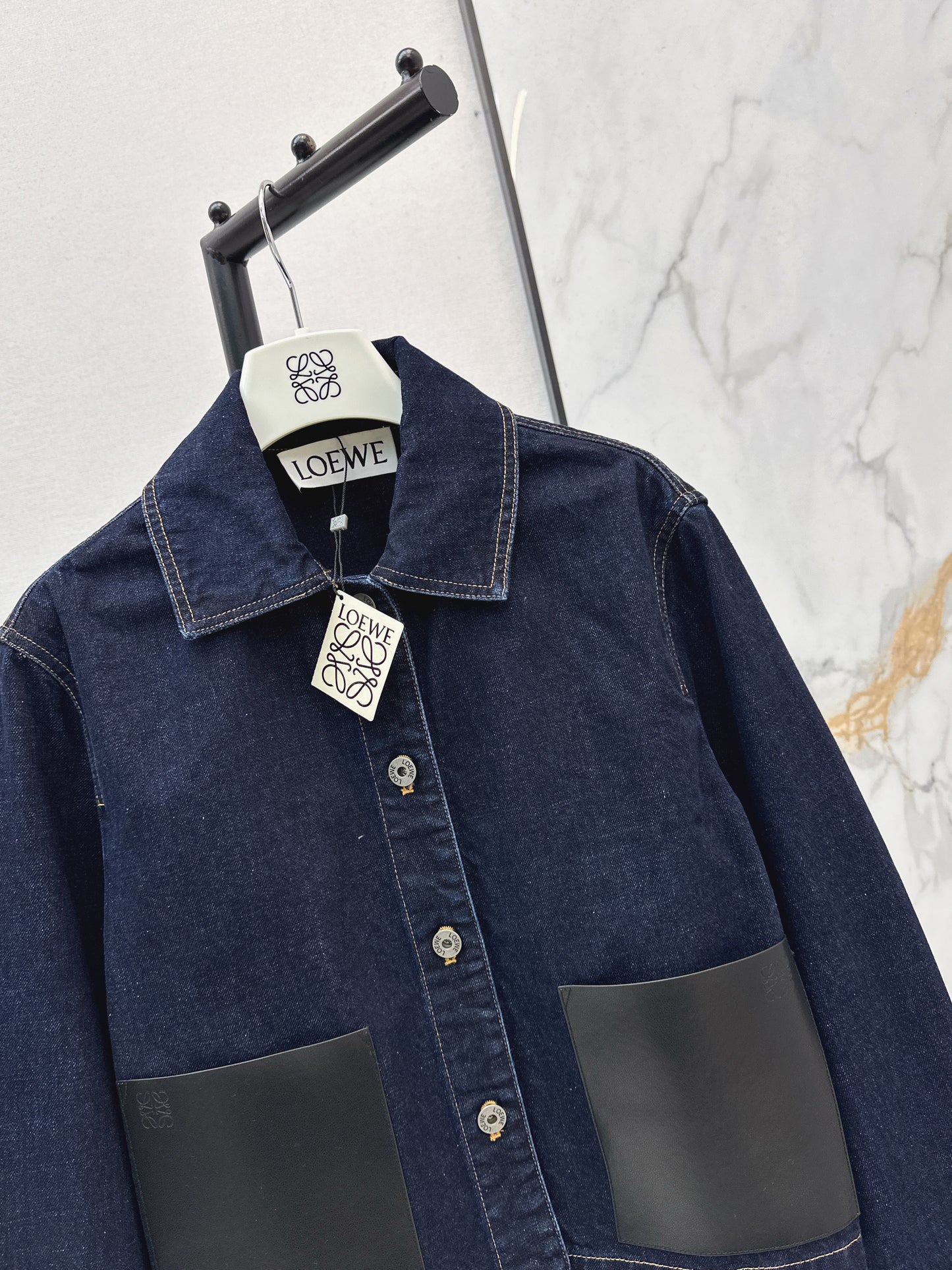 Denim Rolled-Sleeve Jacket