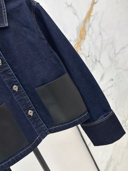 Denim Rolled-Sleeve Jacket