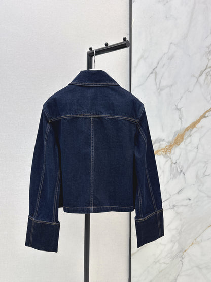 Denim Rolled-Sleeve Jacket