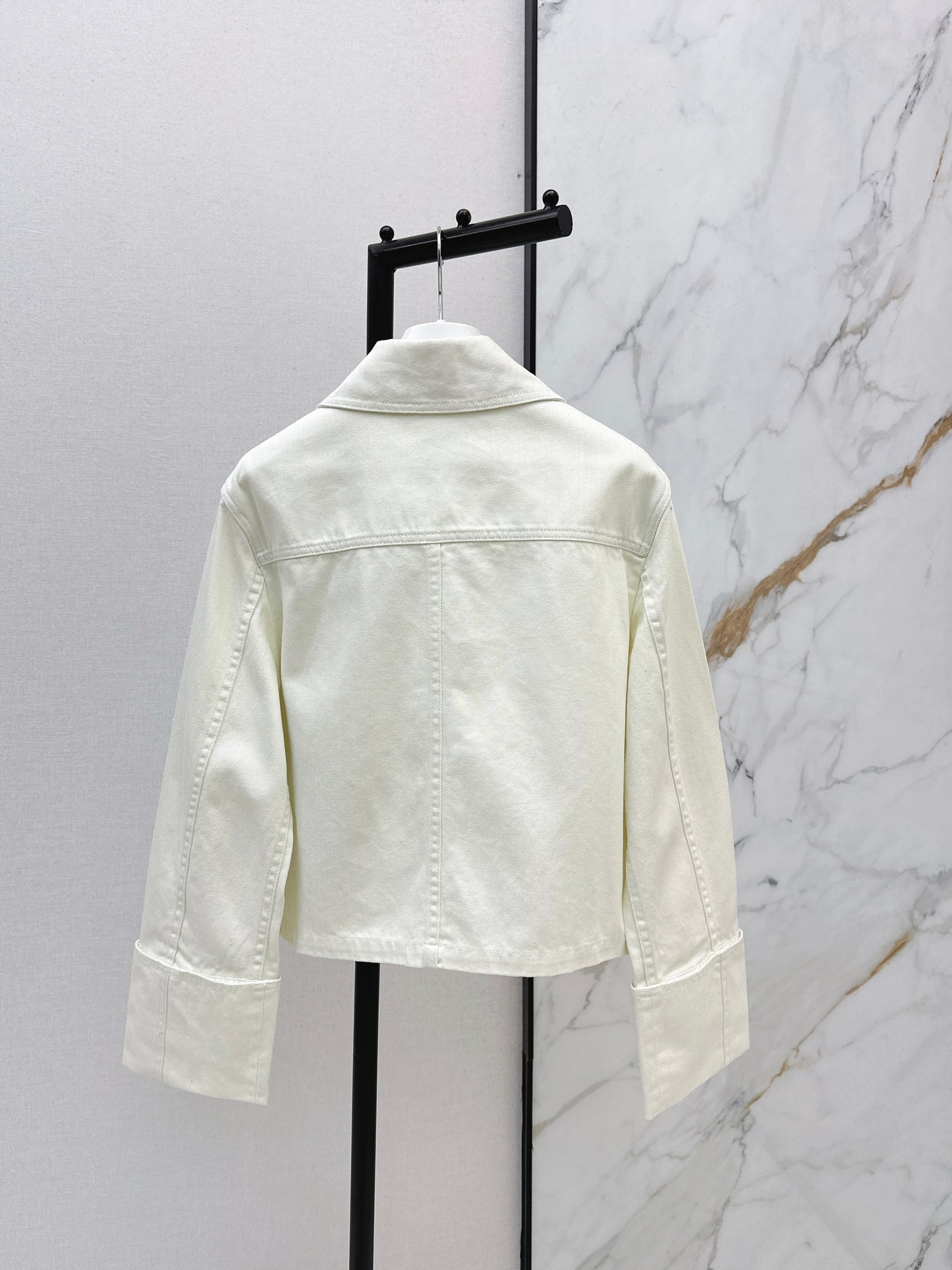 Denim Rolled-Sleeve Jacket
