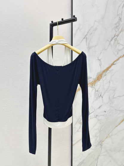 Faux Two-Piece Base Layer Top