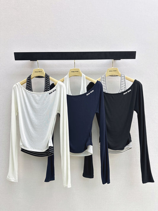 Faux Two-Piece Base Layer Top