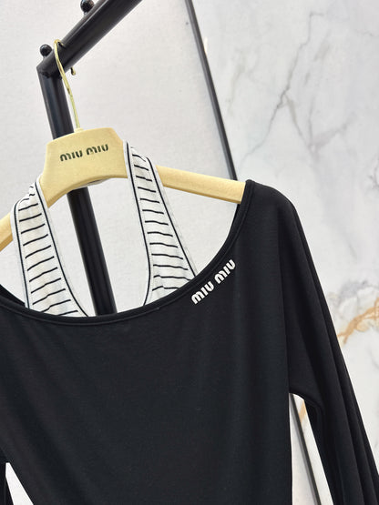 Faux Two-Piece Base Layer Top