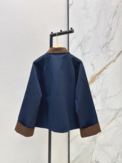 Corduroy Patchwork Trench Coat