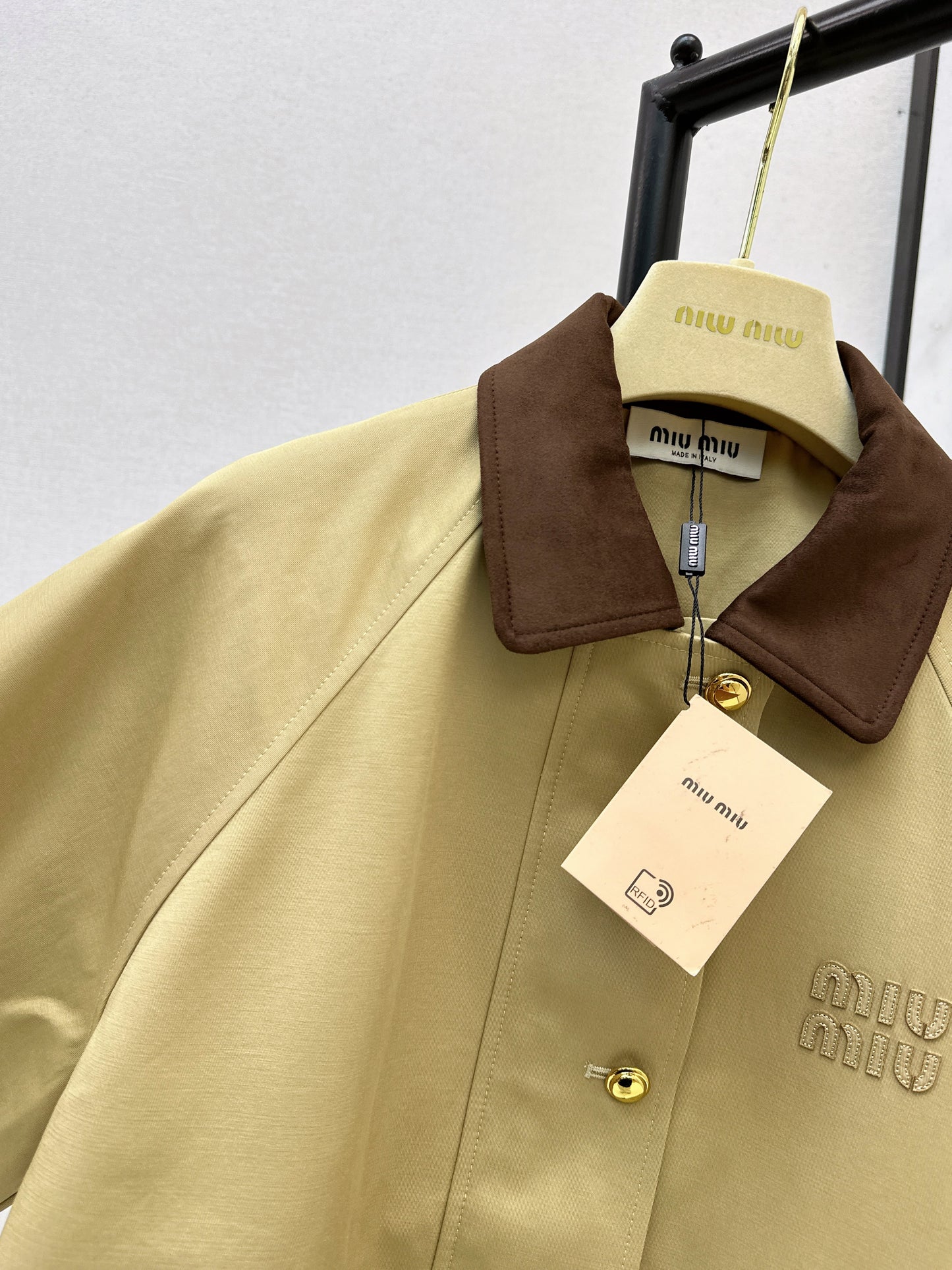 Corduroy Patchwork Trench Coat