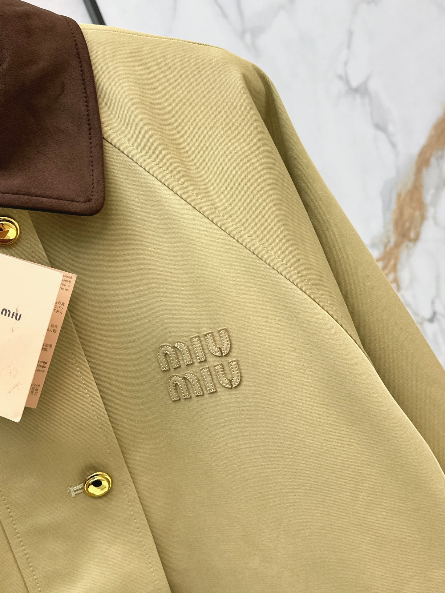 Corduroy Patchwork Trench Coat