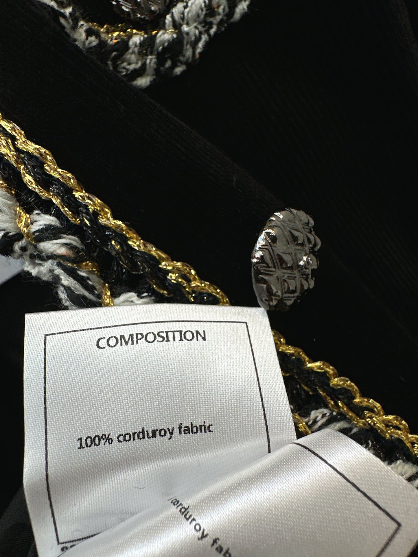 Detachable Collar Corduroy Jacket