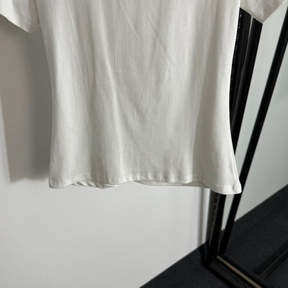 Ruffled Slim Fit Ribbed T-Shirt