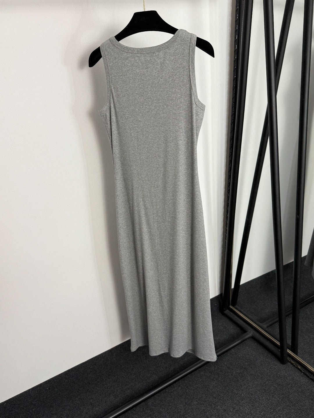 Pleated, fitted waist vest dress