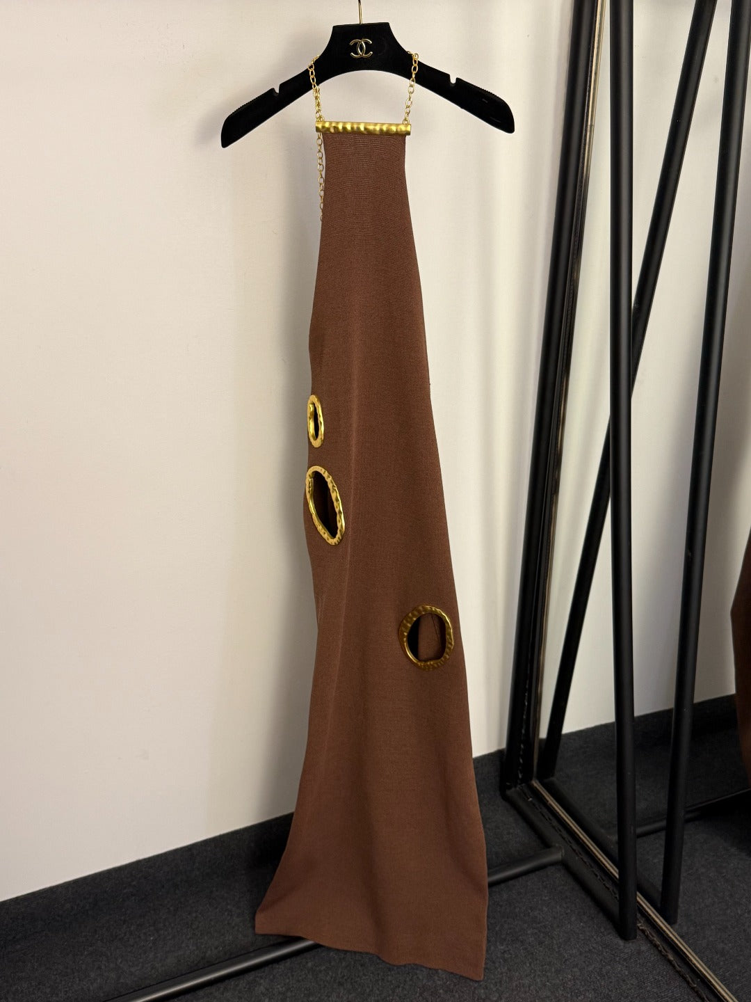 Hallet neck knit dress
