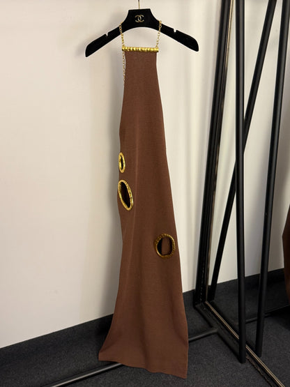 Hallet neck knit dress