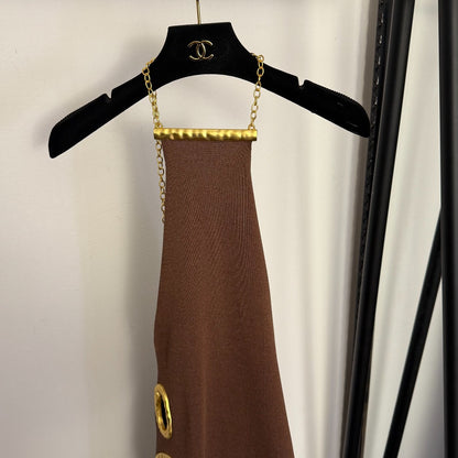 Hallet neck knit dress