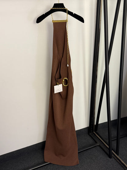Hallet neck knit dress