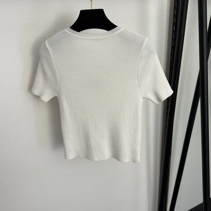 Slim fit short-sleeved top