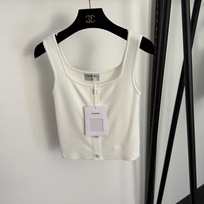 Rhinestone-studded logo camisole