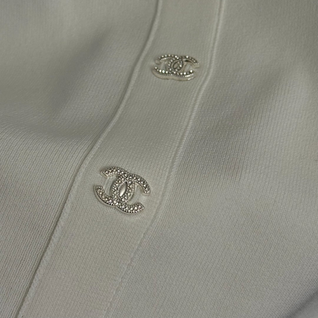 Rhinestone-studded logo camisole