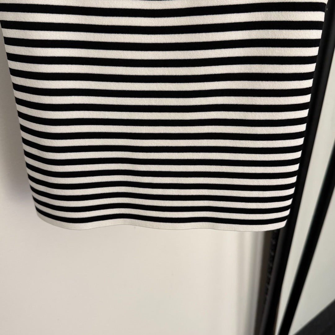 Striped knit vest