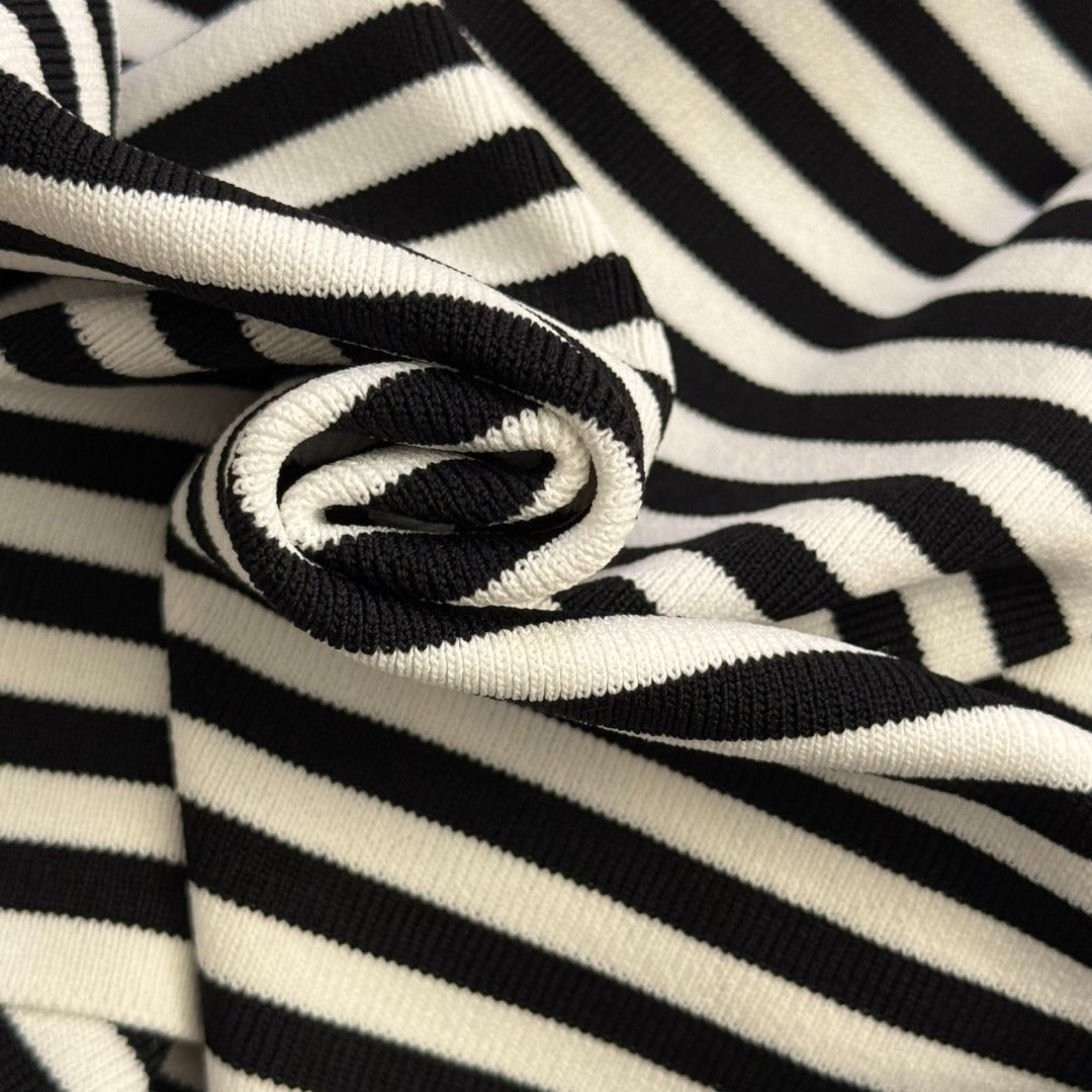 Striped knit vest