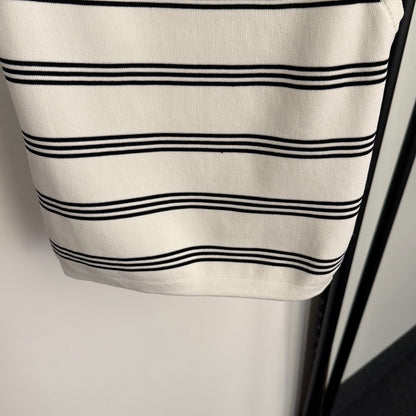 Striped collared vest