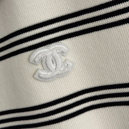Striped collared vest