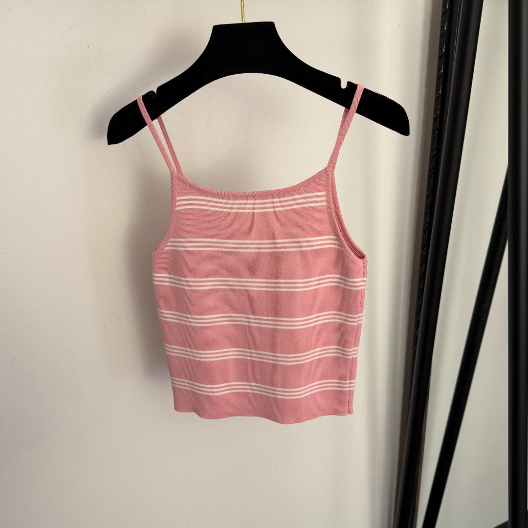 Striped knit camisole