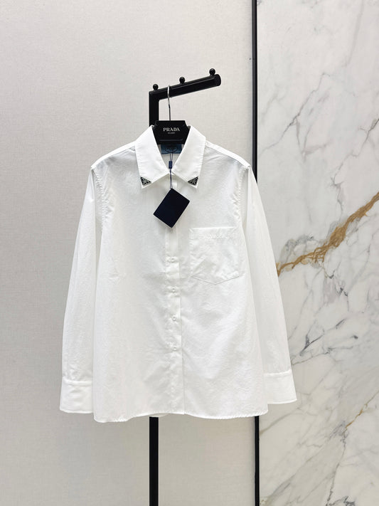 Triangle logo loose-fitting shirt