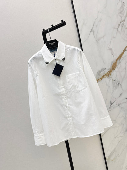 Triangle logo loose-fitting shirt