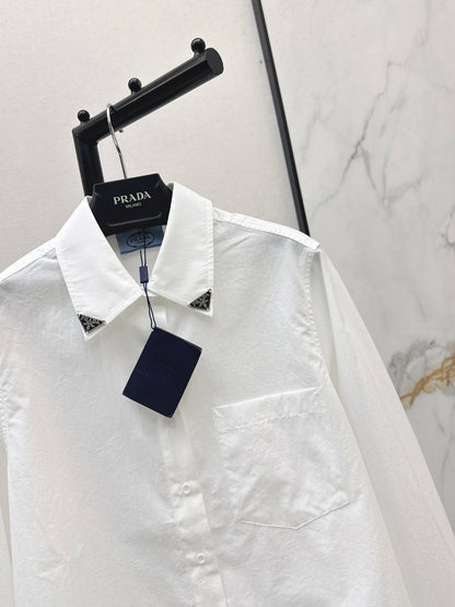 Triangle logo loose-fitting shirt