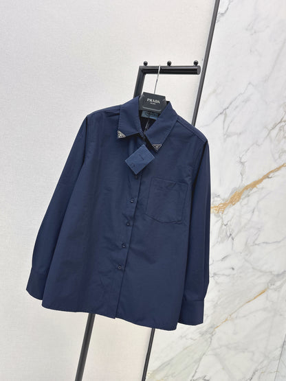 Triangle logo loose-fitting shirt