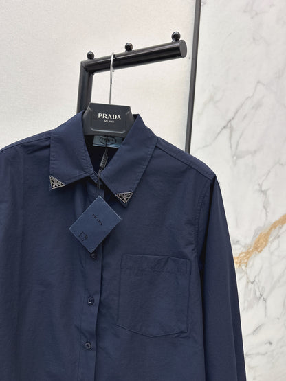 Triangle logo loose-fitting shirt