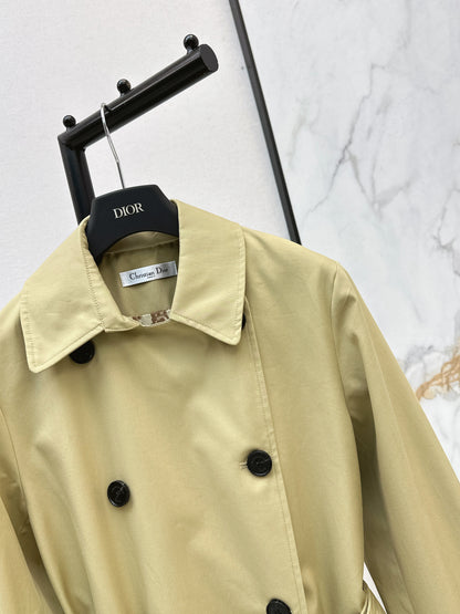 Mid-length, lapel trench coat