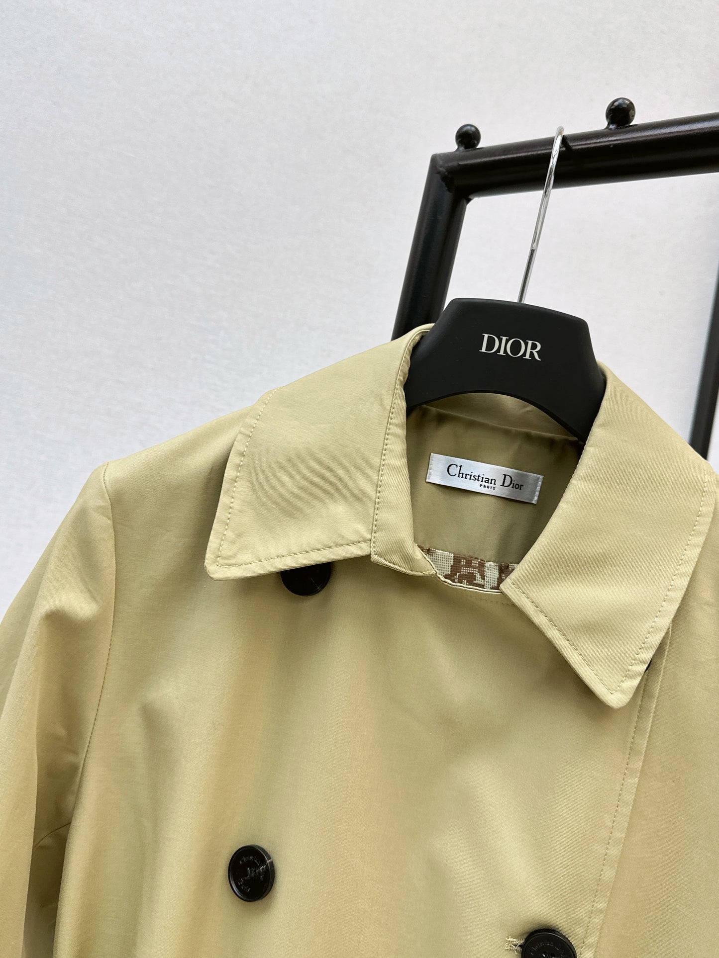 Mid-length, lapel trench coat