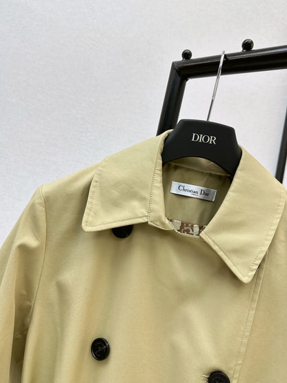 Mid-length, lapel trench coat