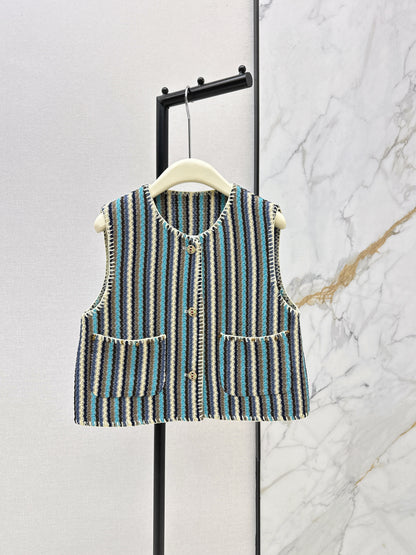 Hand-crocheted short vest