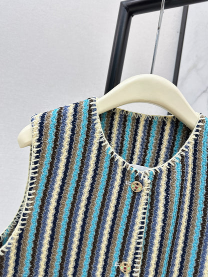 Hand-crocheted short vest