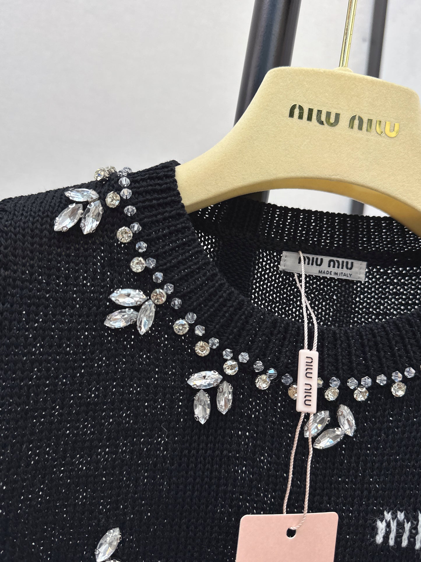 Rhinestone-studded vest