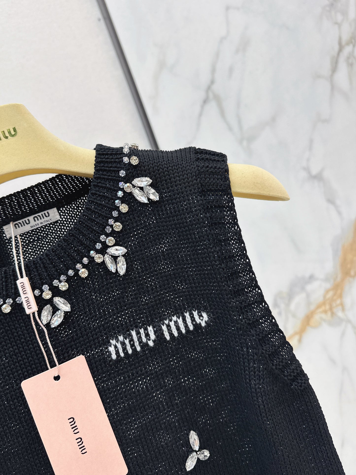 Rhinestone-studded vest