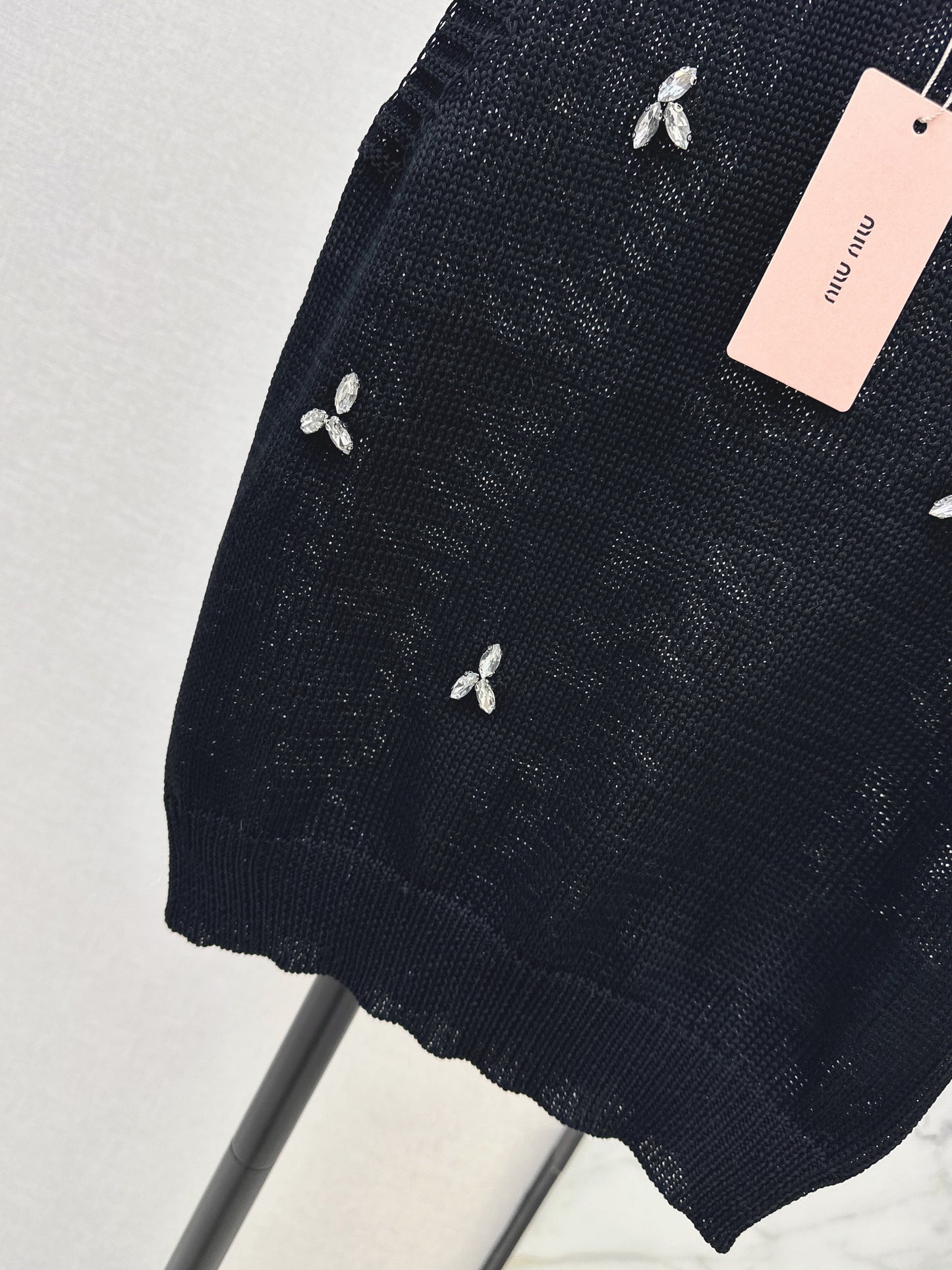 Rhinestone-studded vest