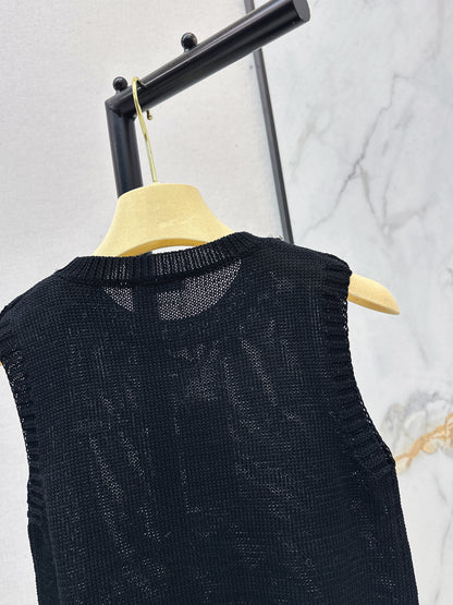 Rhinestone-studded vest