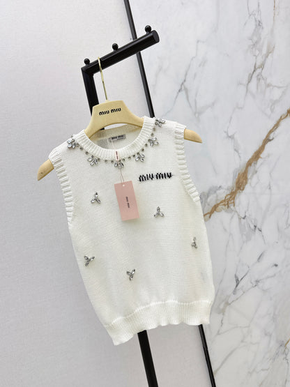 Rhinestone-studded vest