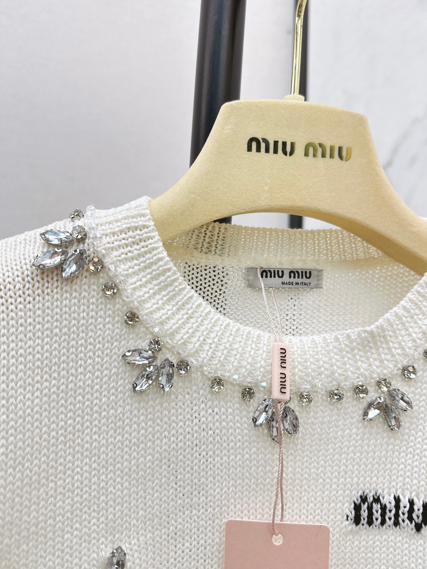 Rhinestone-studded vest