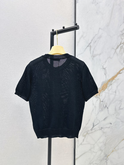 Rhinestone-studded T-shirt