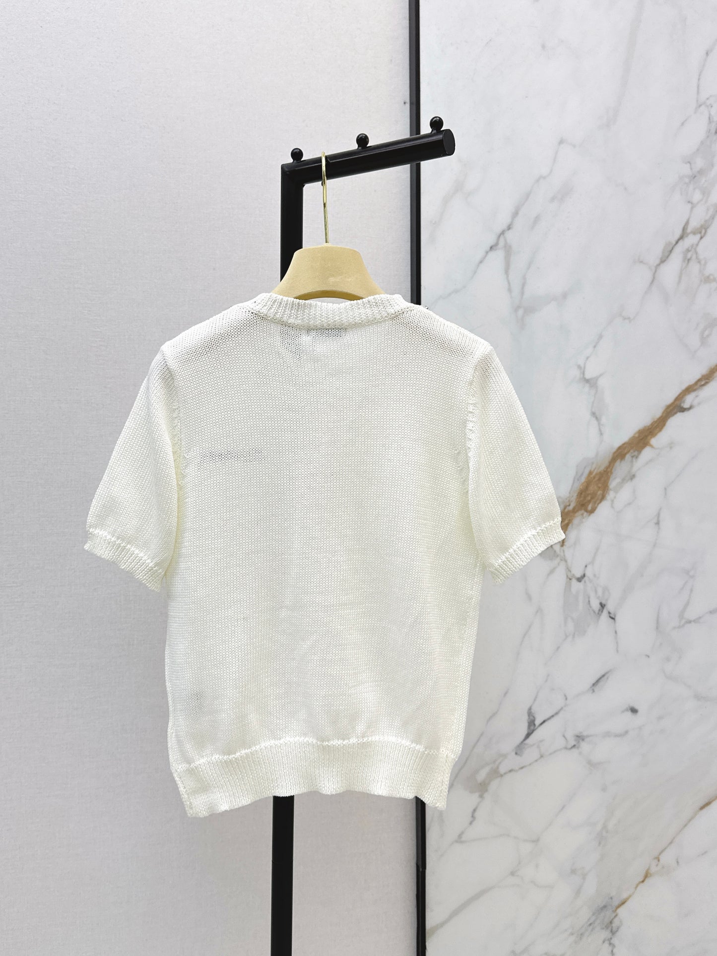 Rhinestone-studded T-shirt