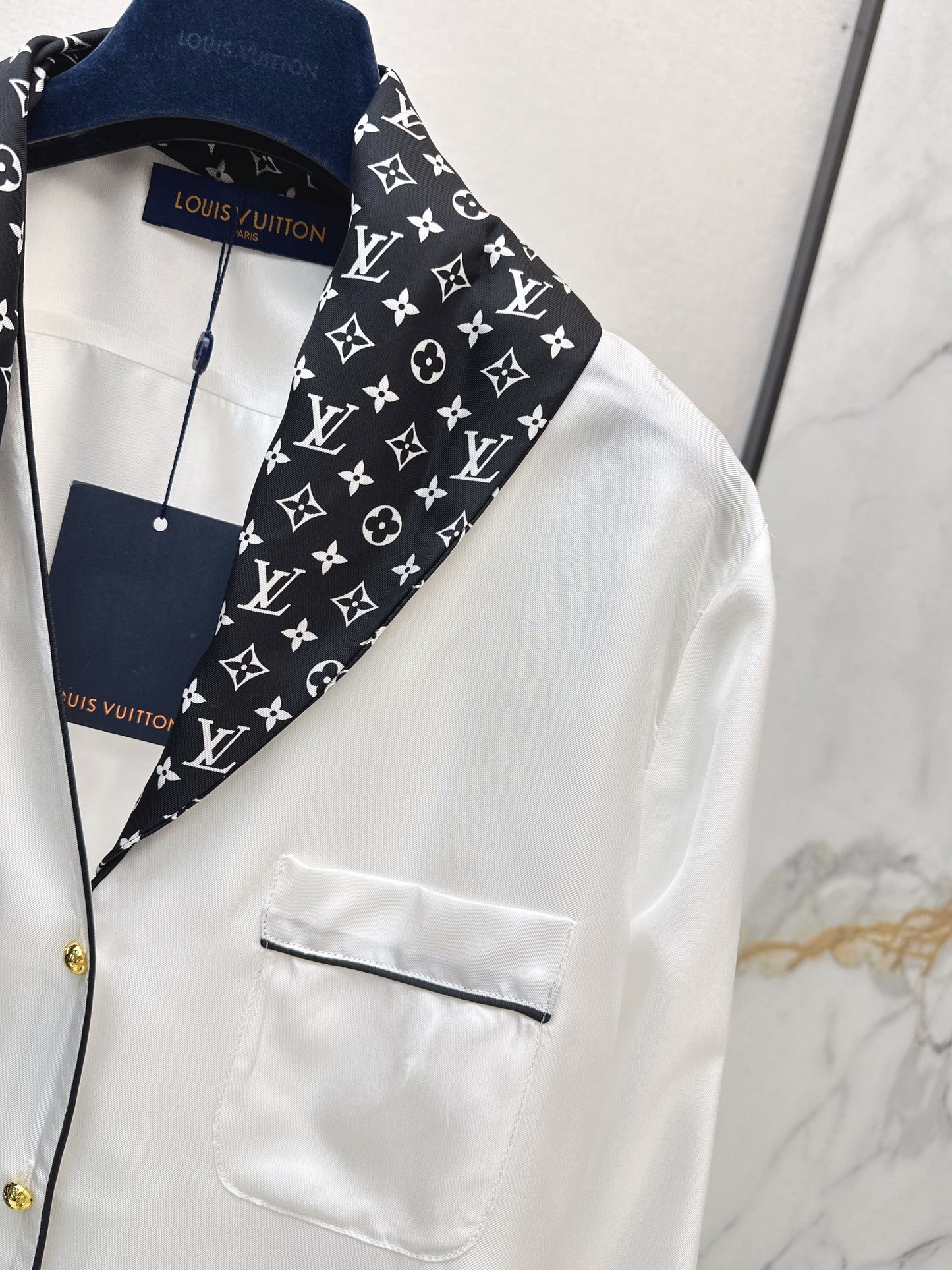 Printed Silk Ribbon Shirt