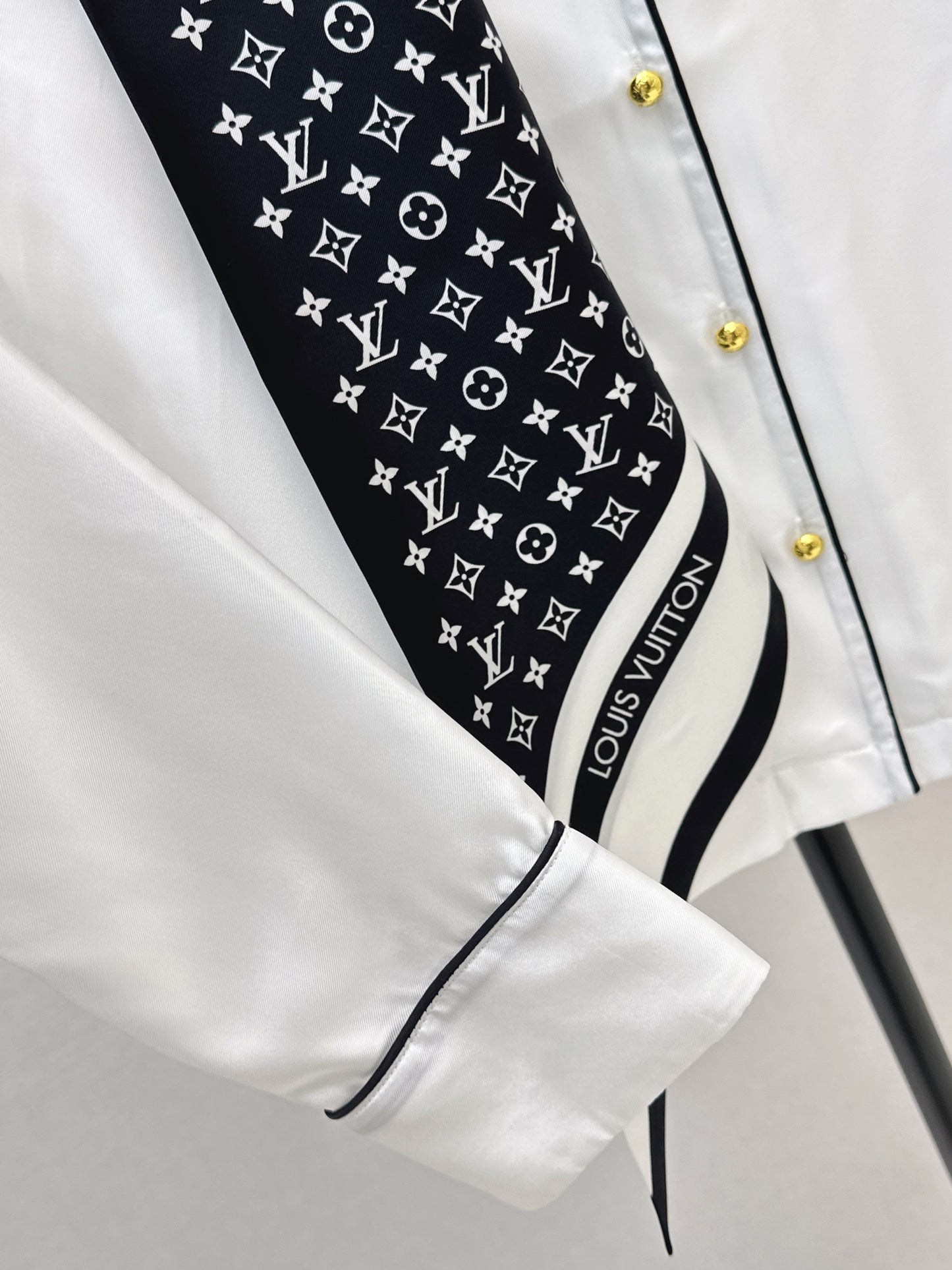 Printed Silk Ribbon Shirt