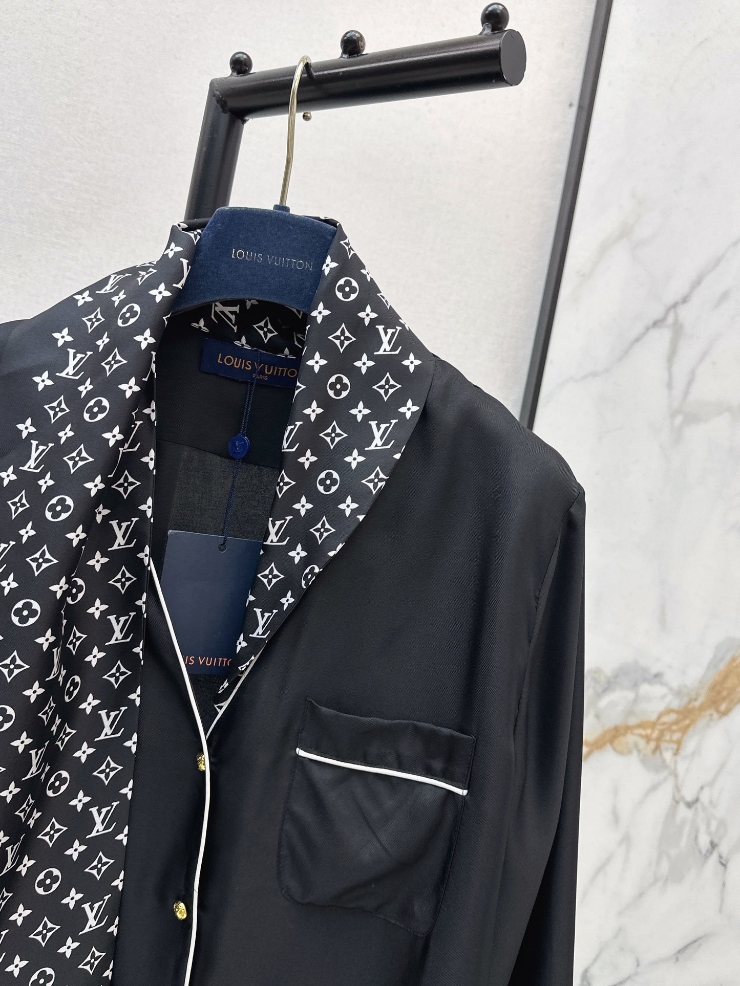 Printed Silk Ribbon Shirt
