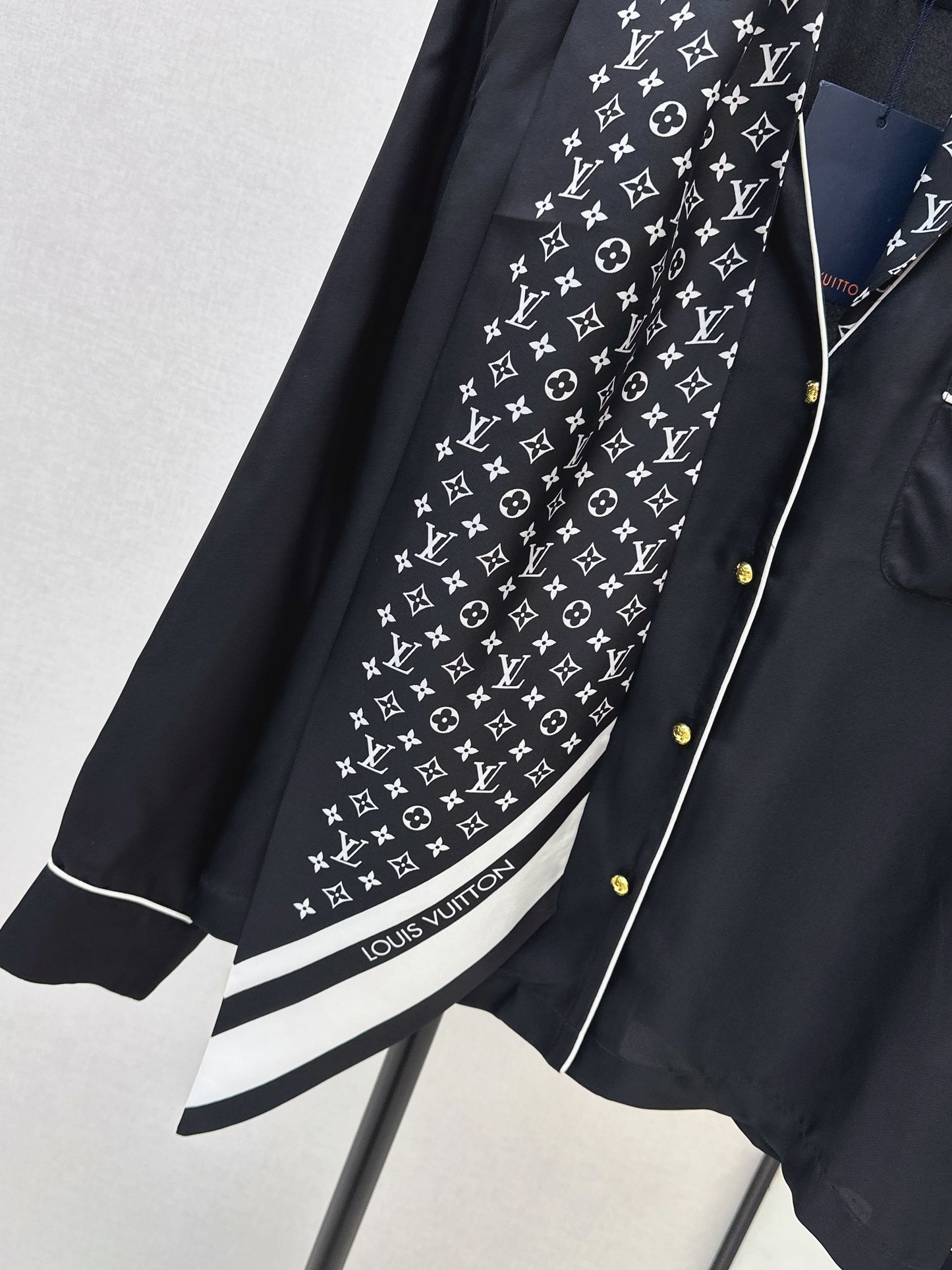 Printed Silk Ribbon Shirt